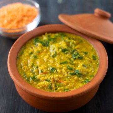 Indian Red Lentil & Spinach Dal (Stovetop)